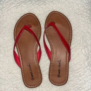 Wet Seal Red and Brown Women's Sandals